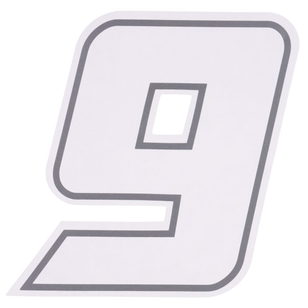 bike it Bike it deluxe 4 inch race numbers white - #9
